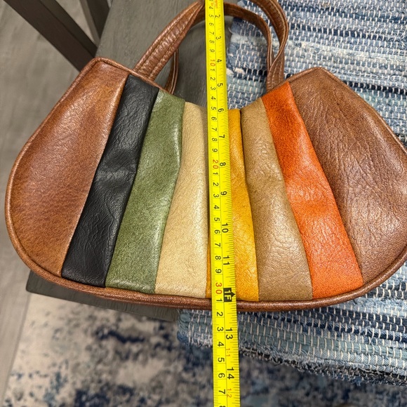 Vintage 70s Boho Patchwork Leather Bag 🤎 - Picture 9 of 13